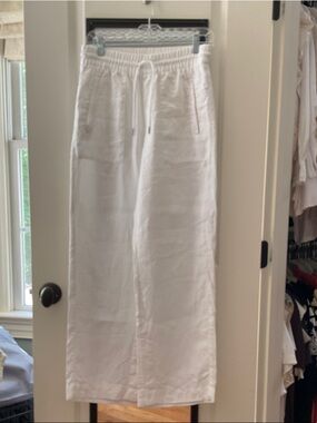 Athleta Retreat Linen High Rise Wide Leg Pant